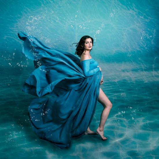 Photo de grossesse avec envolées